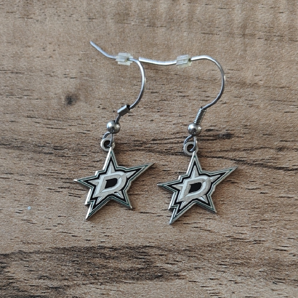 EUC Dallas Stars Earrings